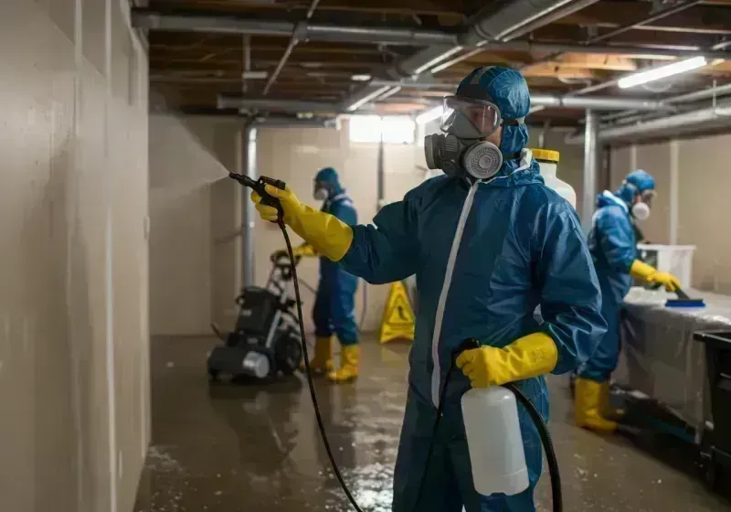 Basement Sanitization and Antimicrobial Treatment process in Memphis, MI