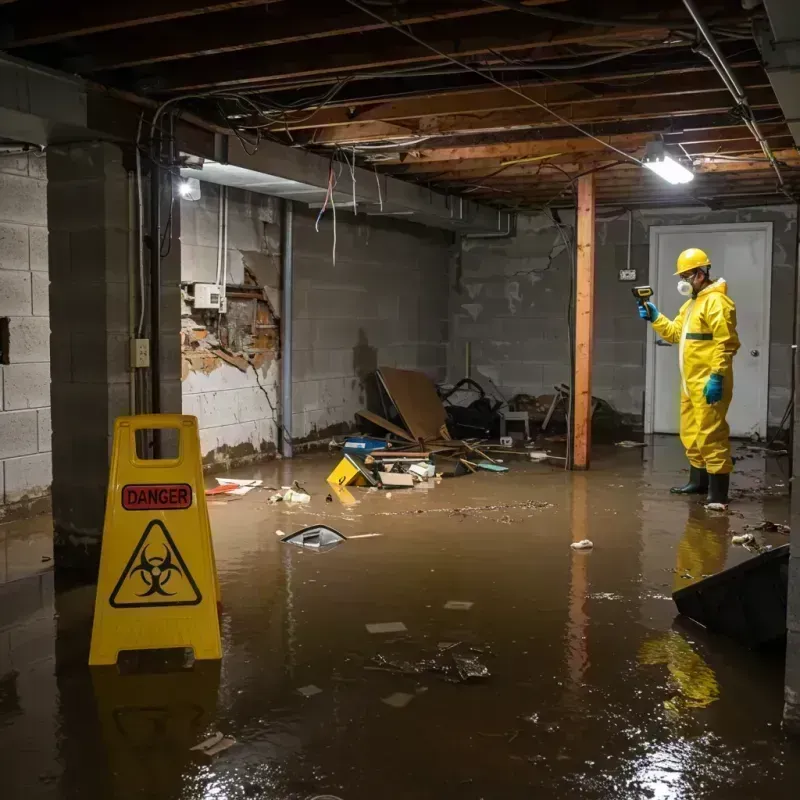 Flooded Basement Electrical Hazard in Memphis, MI Property